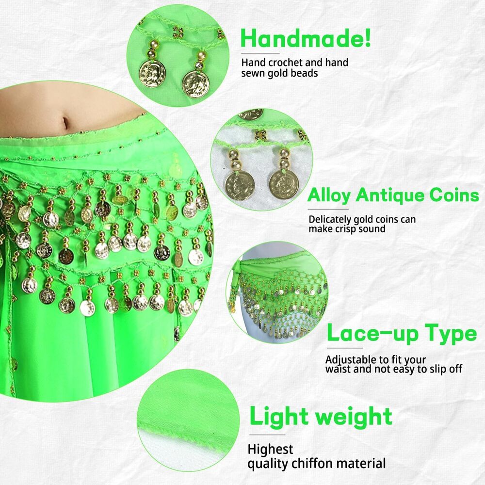 2599 4 Pcs Belly Dance Outfit Sets, Belly Dance C… - image 3
